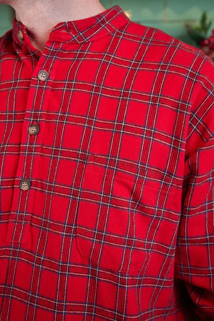 Lee Valley Flannel Nightshirt | Red Tartan