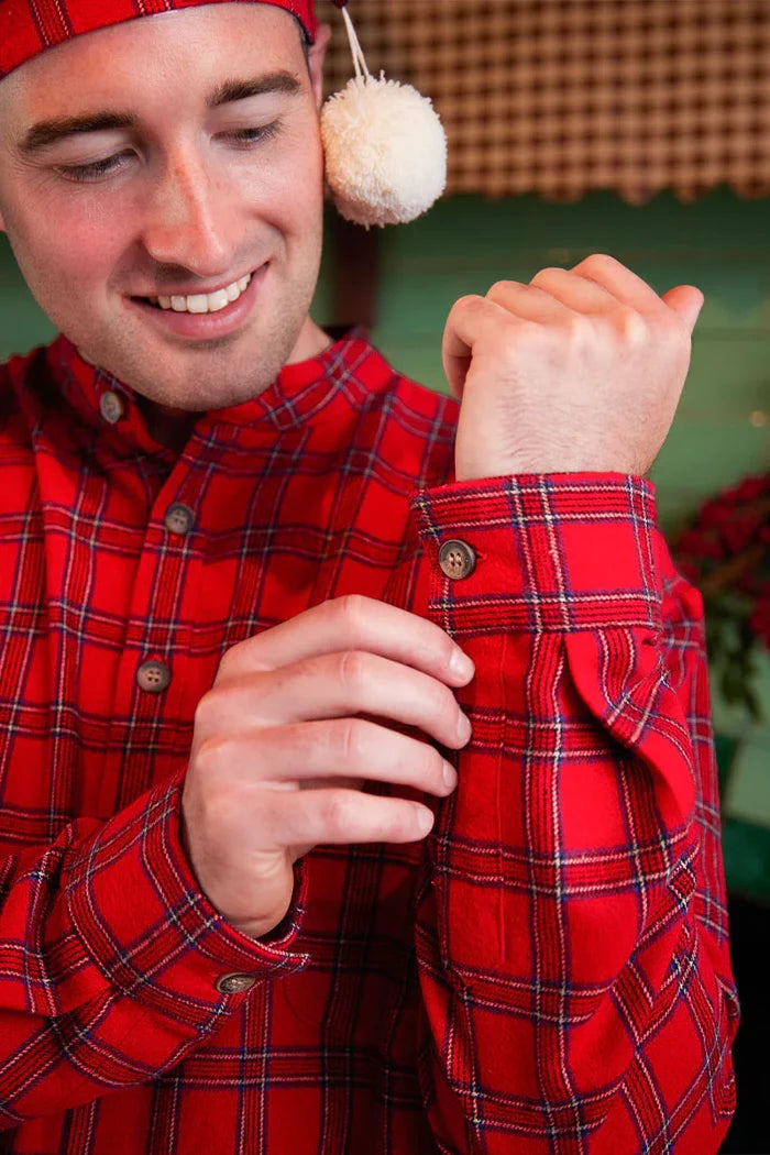 Lee Valley Flannel Nightshirt | Red Tartan
