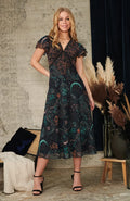 Leia Panelled Waist Midi Dress