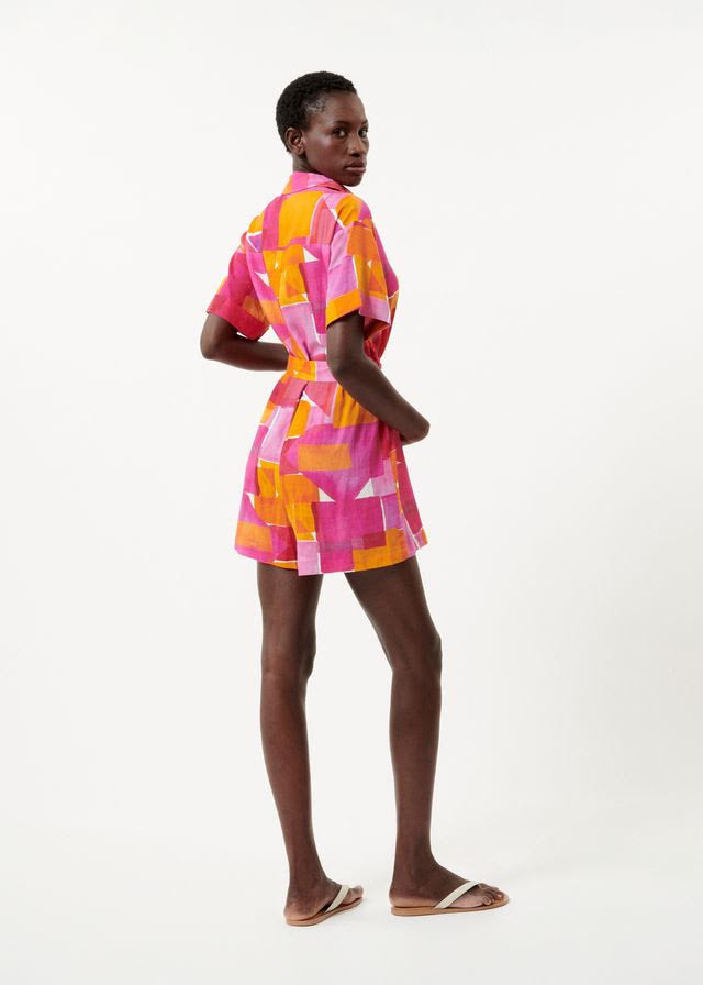 Leoline Playsuit (Geo Pink)