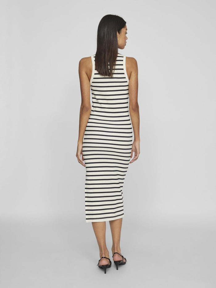 Lib Midi Dress (Eggnog/Black)