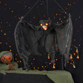 Light Up Black Bat Halloween Decoration Red Eyes 73cm