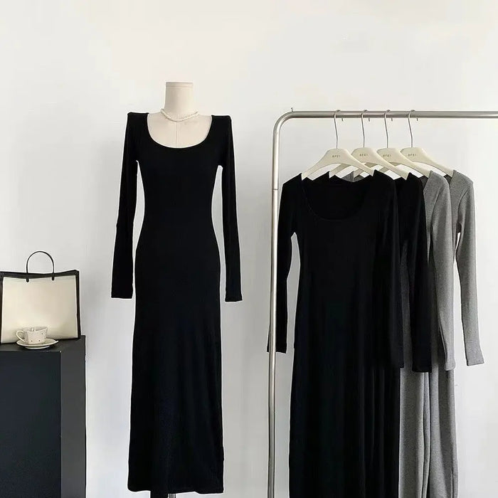 Long Sleeve Slim Bodycon Dress fashionnsio