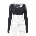 Bow Long Sleeve Crop Top fashionnsio