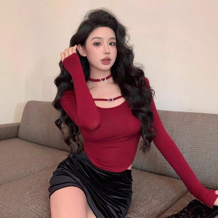 Long Sleeve Crop Top - Fashionnsio
