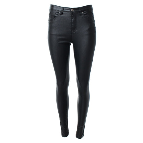 Lorraine Leather Jean | Short Leg (Black)