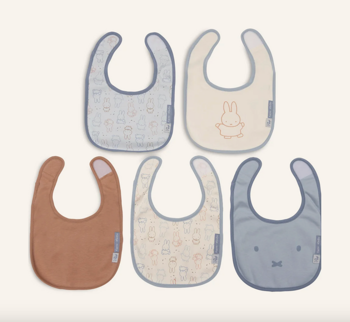 Lot de 5 bavoirs | Miffy cloudy blue