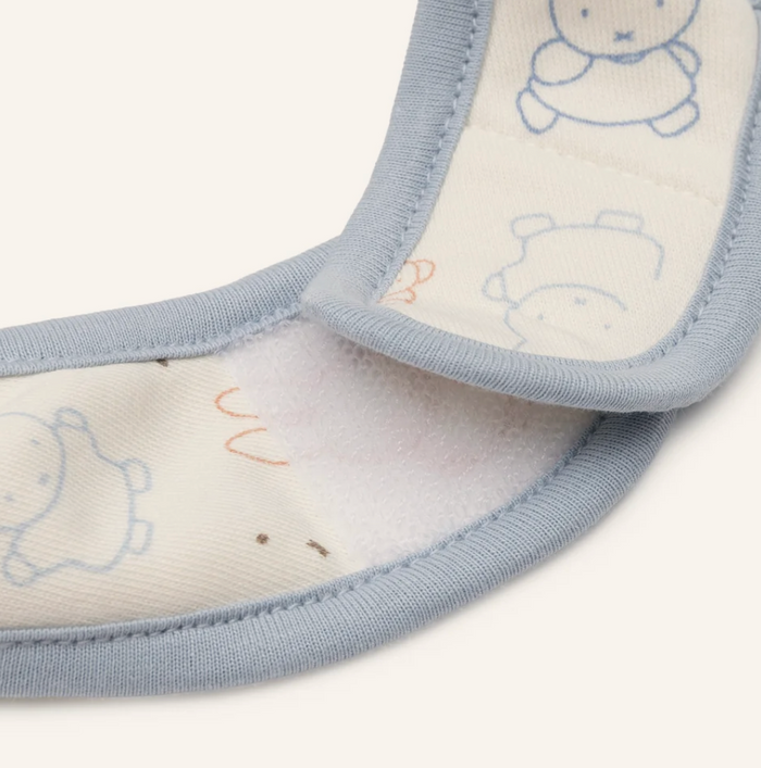 Lot de 5 bavoirs | Miffy cloudy blue