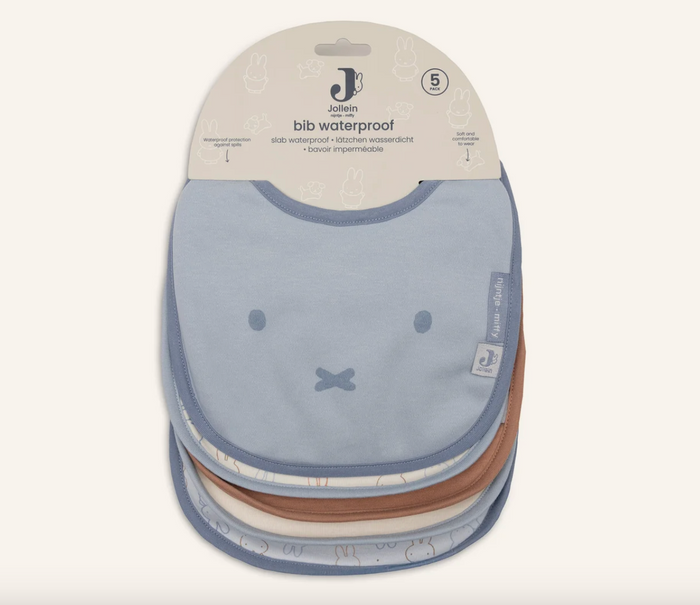 Lot de 5 bavoirs | Miffy cloudy blue