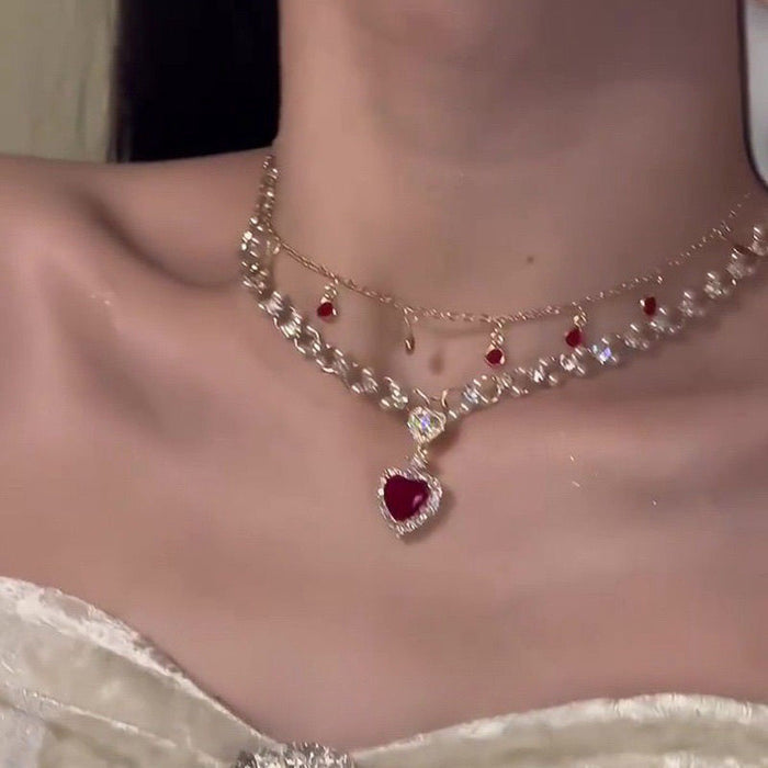 Love Pearl Double Layer Necklace - Fashionnsio