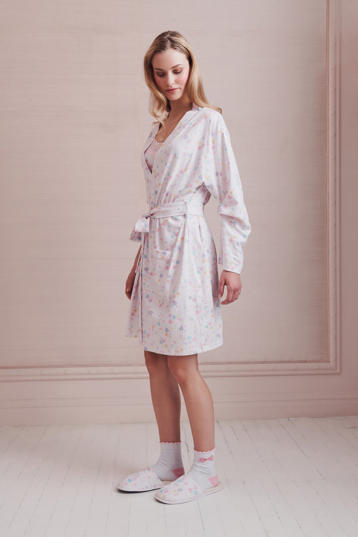 LoveShackFancy x Roller Rabbit Heart Stripe Blake Robe