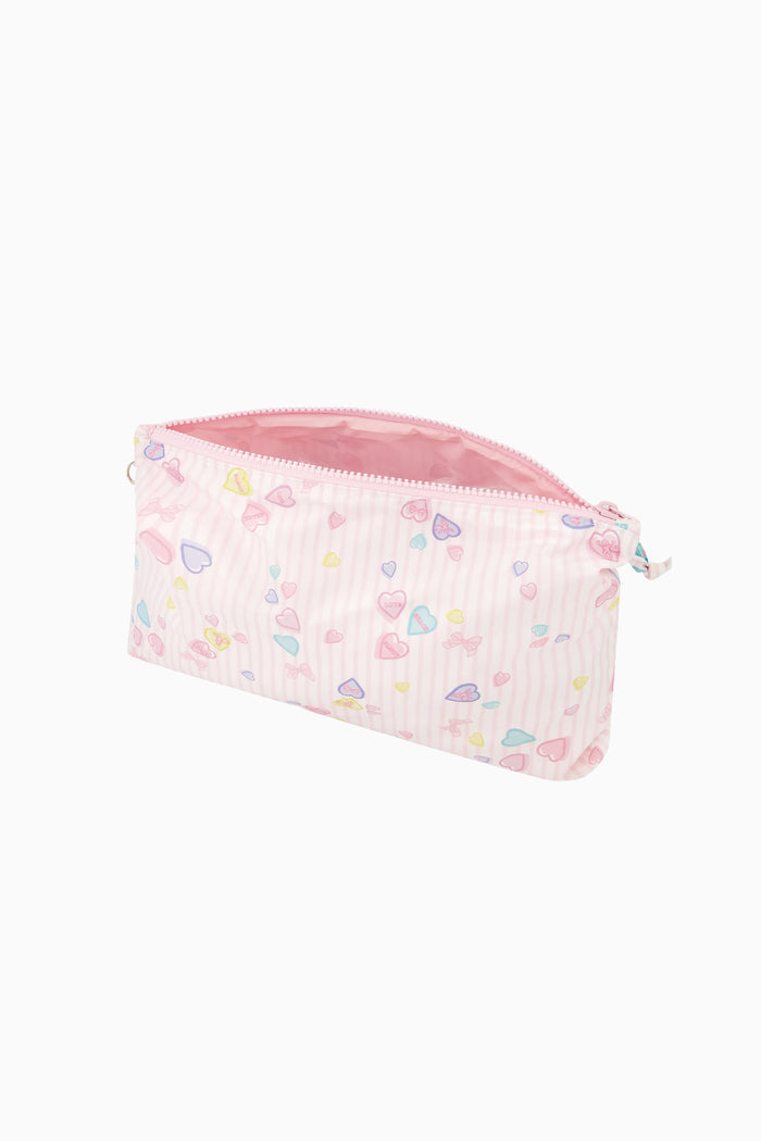 LoveShackFancy x Roller Rabbit Heart Stripe Bow Tote Bag