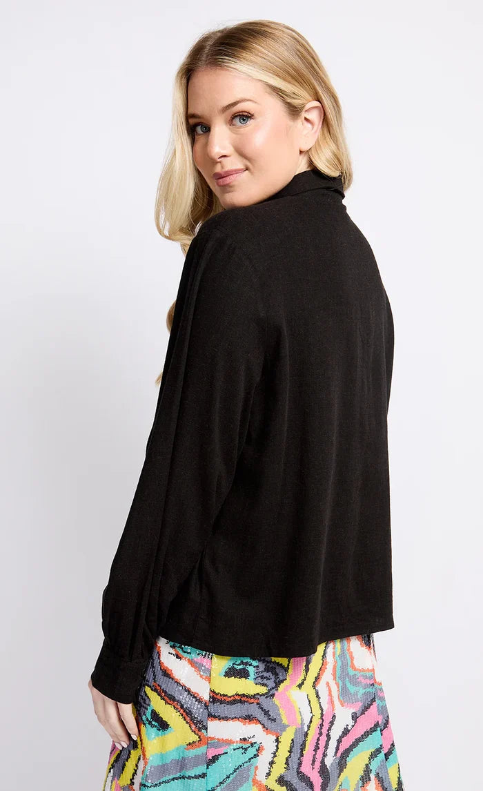 Lyndsey Linen Shirt (Black)