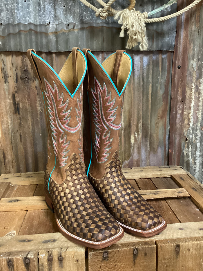 Macie Bean Solo Shot Basket Weave Western Boot
