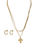 MANA EARRINGS & NECKLACE SET (GOLD)