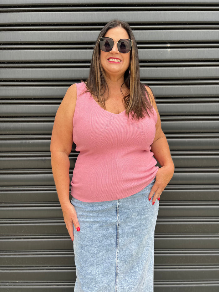 Marissa Rib Knit Singlet