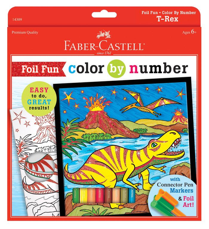 Marker Color By Number Foil Fun - T-Rex