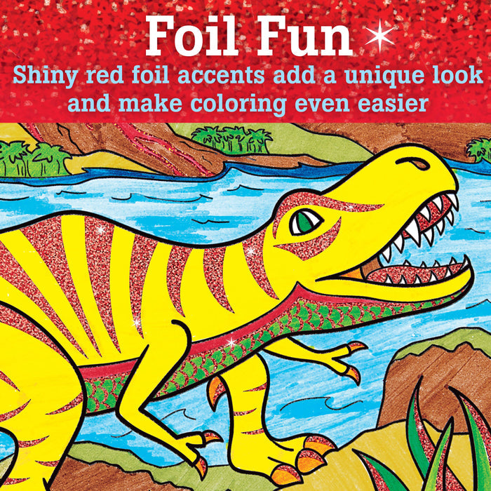Marker Color By Number Foil Fun - T-Rex