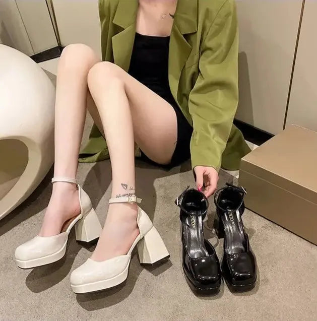 Mary Jane Thick Platform Heels fashionnsio