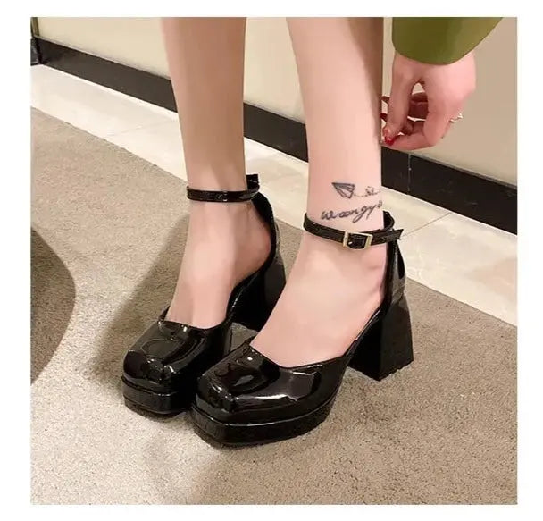 Mary Jane Thick Platform Heels fashionnsio
