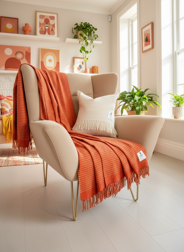 Mcnutt Cashmere Merino Throw | Alpine Sunset