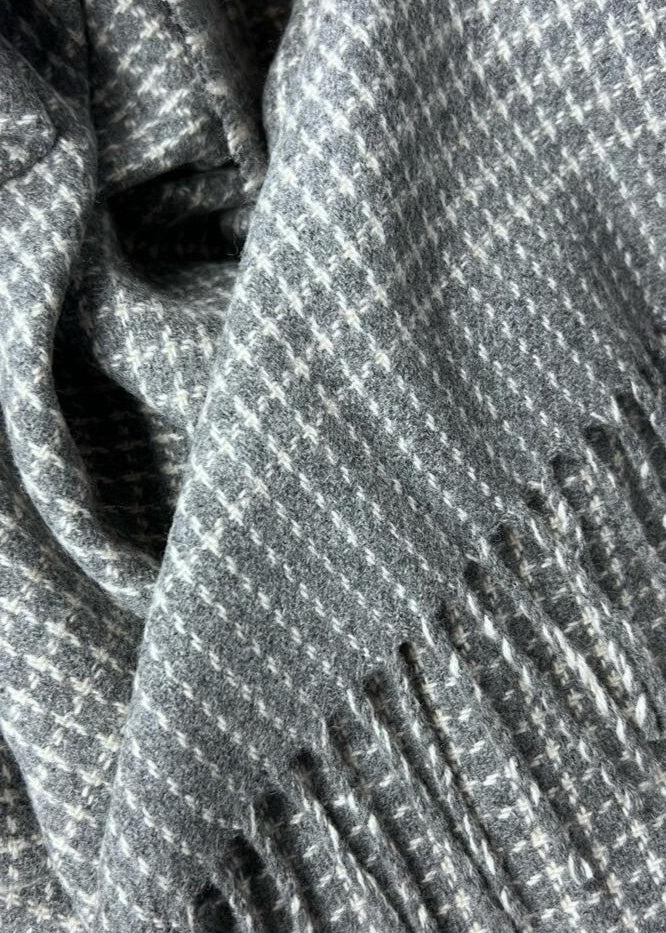 McNutt of Donegal Alpine Limestone Cashmere & Merino Throw | Luxury Irish Blend