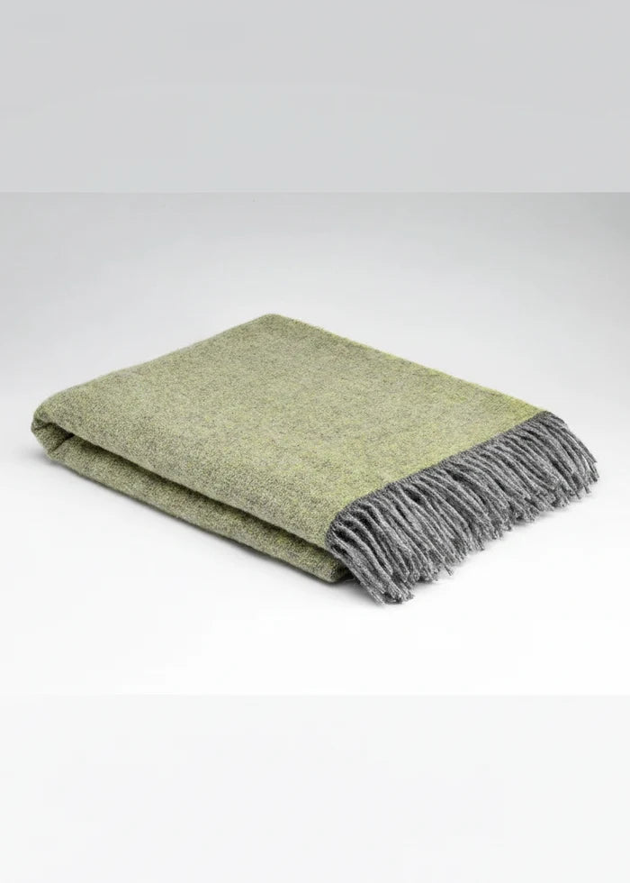McNutt of Donegal Cosy Lemon Pure Wool Throw | Irish Donegal Blanket