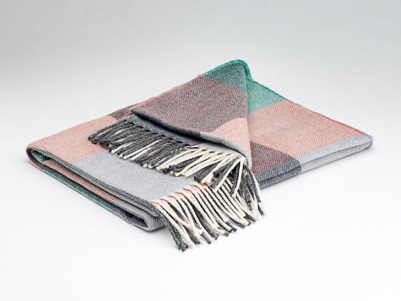 McNutt of Donegal Spearmint & Smoke Pashmina Wrap | Pure Merino Lambswool