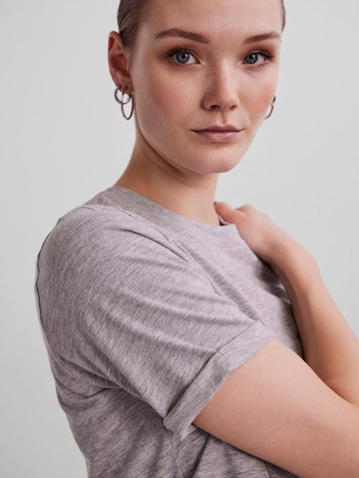 Meena T-Shirt (Light Grey Melange)