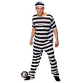 Mens Prison Break Convict Fancy Dress Halloween Costume L