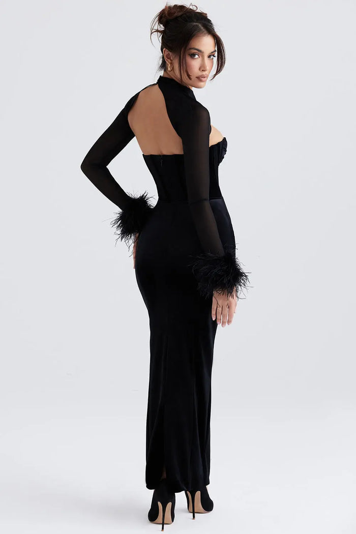 Mesh Cut Out Corset Dress fashionnsio