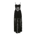 Mesh Lace Ruffle Maxi Dress - Fashionnsio