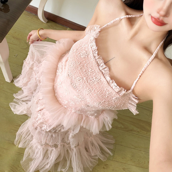 Mesh Patchwork Long Gowns fashionnsio