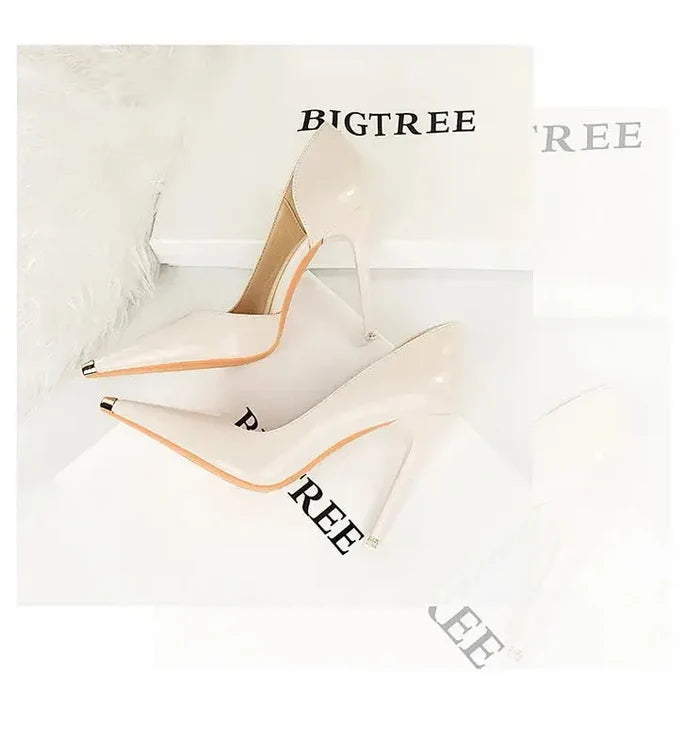Metal Pointed Stiletto High Heels fashionnsio
