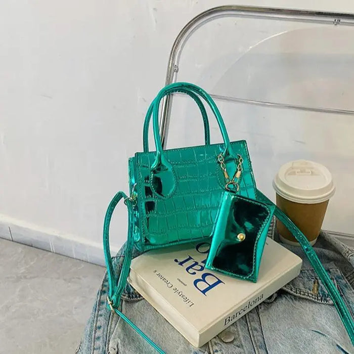 Metallic Glossy Mini Handbags fashionnsio