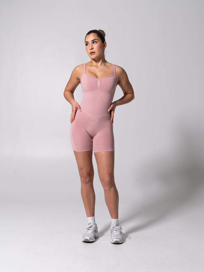 Miracle Scrunch Seamless Bodysuit 5" - Heather Rose Water