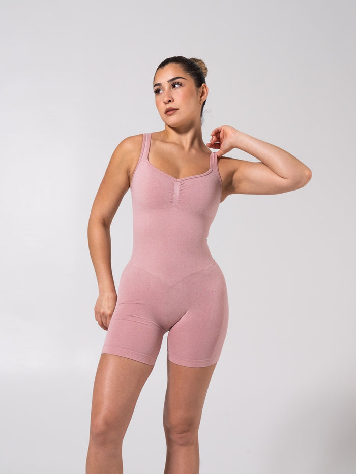 Miracle Scrunch Seamless Bodysuit 5" - Heather Rose Water