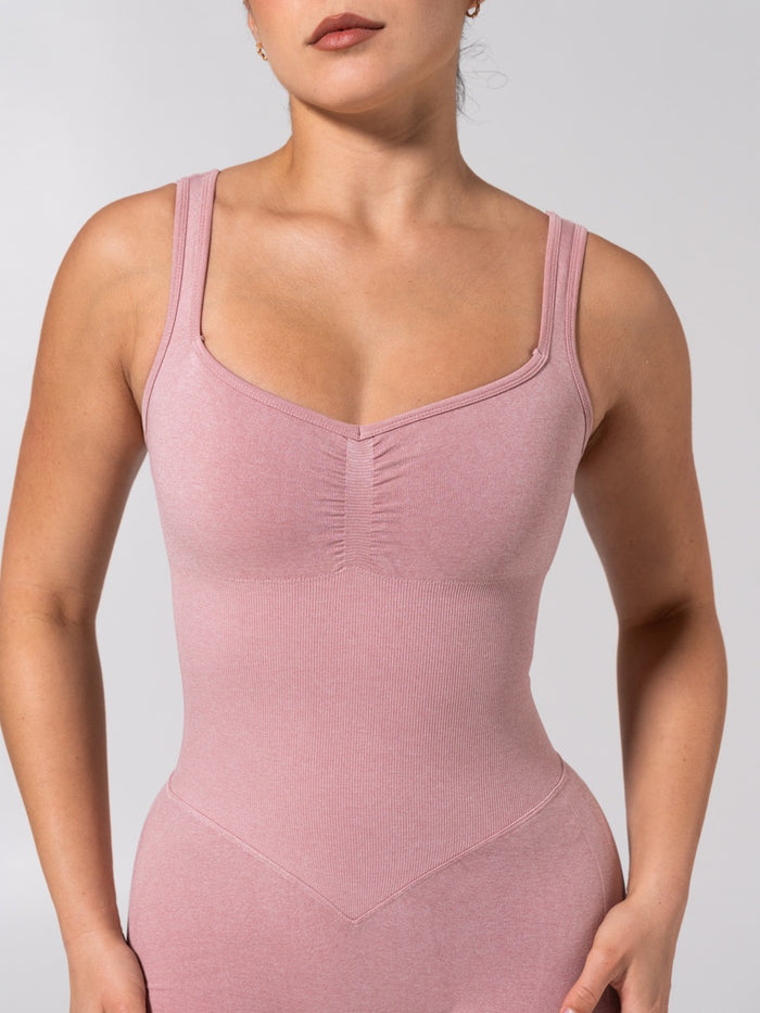 Miracle Scrunch Seamless Bodysuit 5" - Heather Rose Water