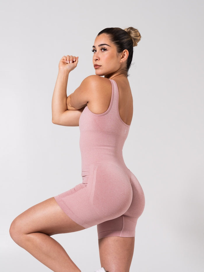 Miracle Scrunch Seamless Bodysuit 5" - Heather Rose Water
