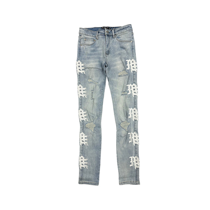 Mixed Emotion - Sea Monogram Denim - Clique Apparel