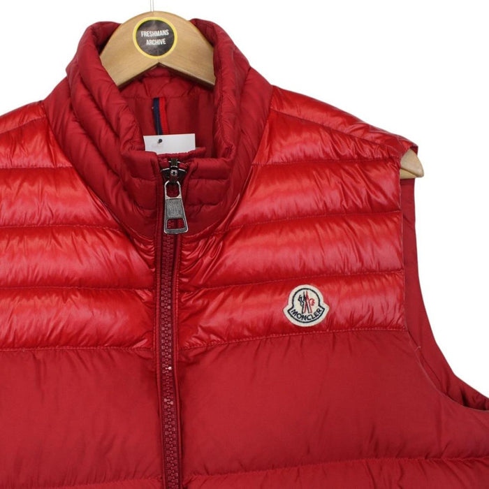 Moncler Red Down Dupress Gilet / Bodywarmer Jacket