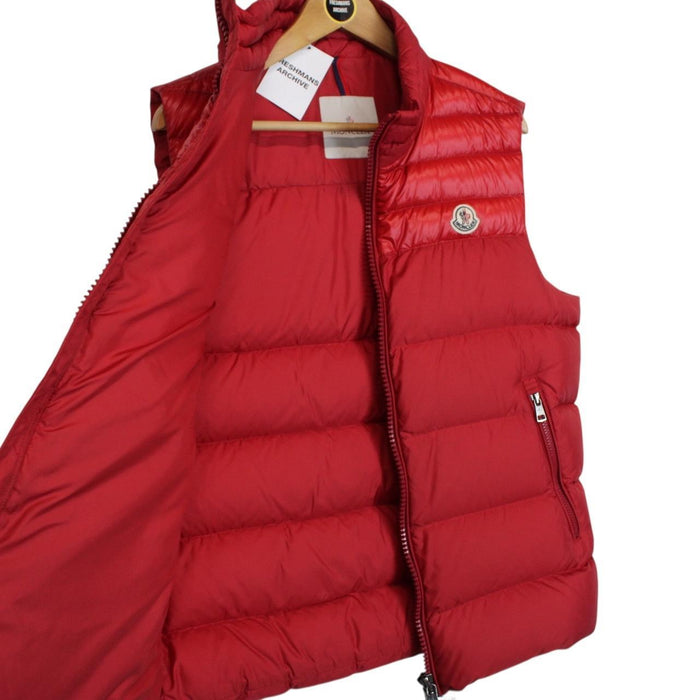 Moncler Red Down Dupress Gilet / Bodywarmer Jacket