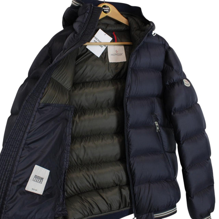 Moncler Jeanbart Navy Blue Full Zip Hooded Down Jacket