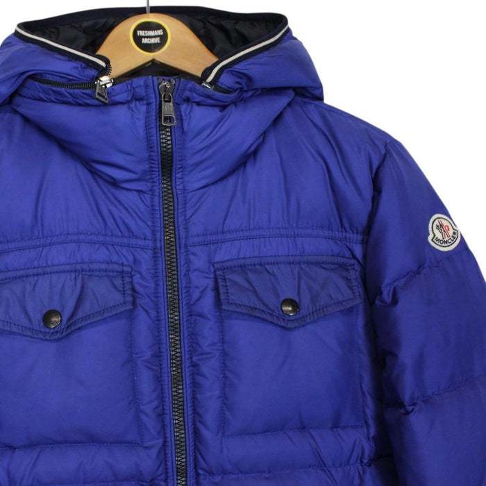 Moncler Thomas Blue Full Zip Hooded Down Jacket
