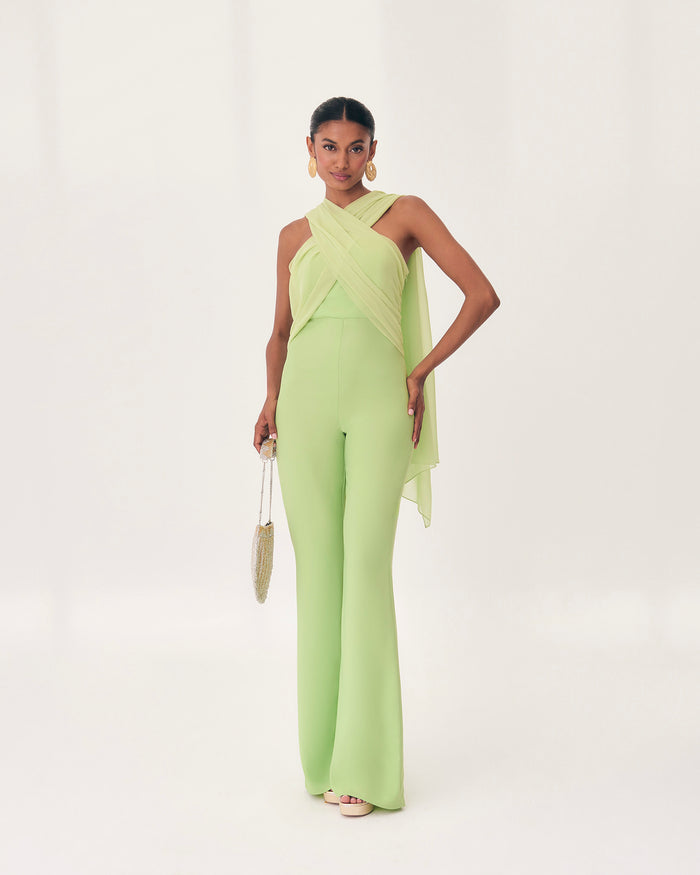 Mono Romeo Celadón de Lady Pipa para invitada de boda.