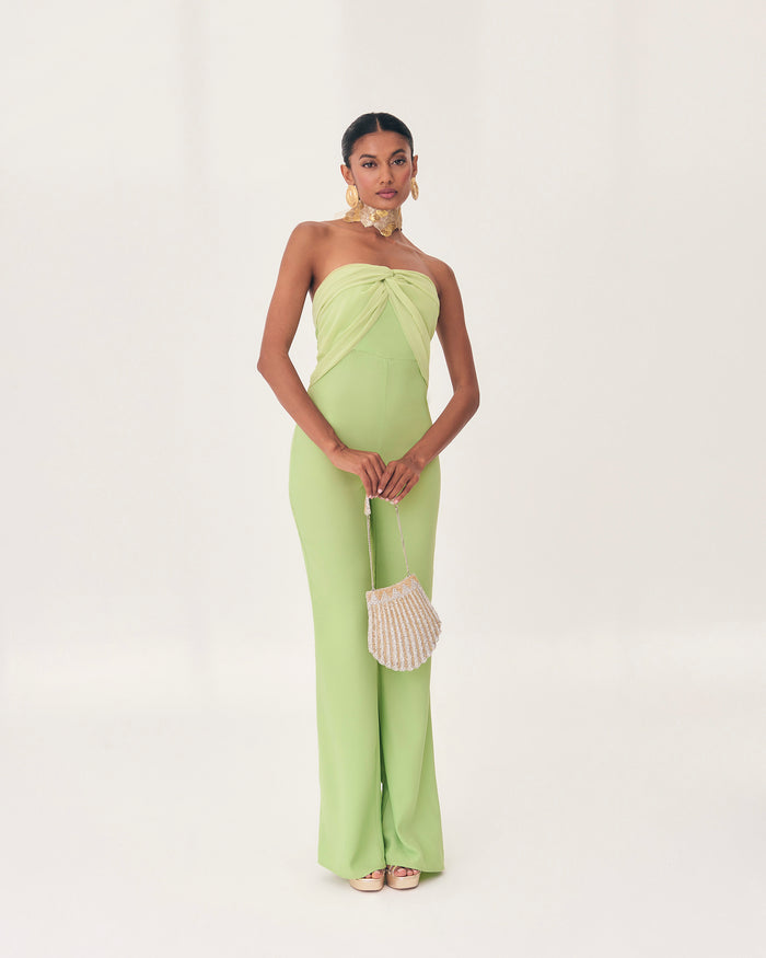 Mono Romeo Celadón de Lady Pipa para invitada de boda.