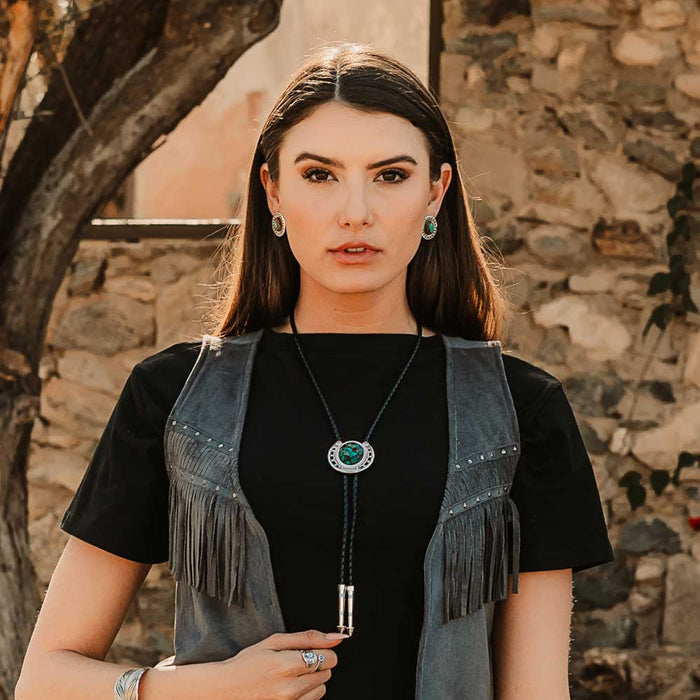Montana Silversmiths The Pioneer's Turquoise Bolo Tie