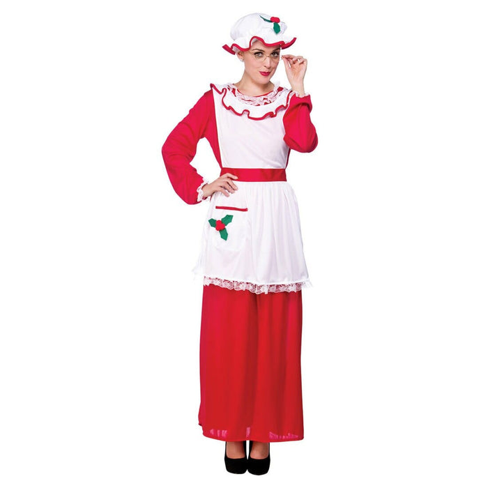 Mrs Santa Claus Womens Fancy Dress Christmas Party Costume One Size