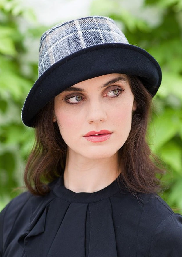 Mucros Black Gray Clodagh Hat