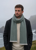 Mucros Donegal Wool Scarf Green | Made in Ireland | Traditional Irish Knitwear